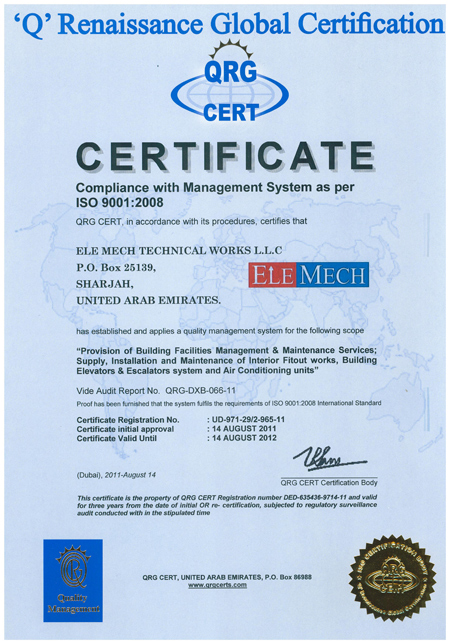 elemech-iso-certification